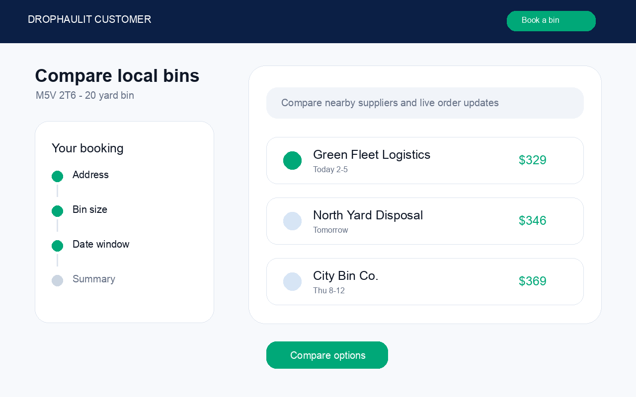 Search & compare - desktop