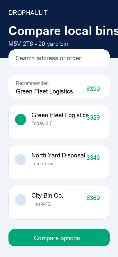 Search & compare - mobile